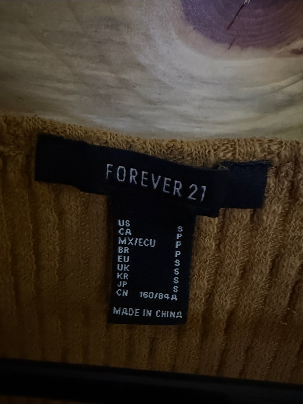 Forever 21 Mustard Ribbed Button-Front Tank - Picture 2 of 3
